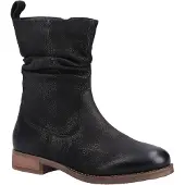 Hush puppies Emilia Läder Dam Svarta Kängor