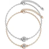 MYC Paris Födelsestenarmband - Rhodium roséguld och kristall