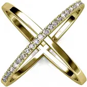 MYC Paris X Duo Ring - Guld och kristall