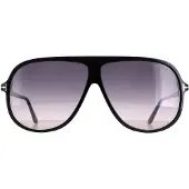 Tom Ford Shield Unisex Glänsande Svart Rök Gradient Spencer 02 FT0998