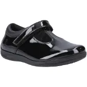 Hush puppies Caitlin T-Bar Flickors Svarta Skor I Läder