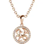 MYC Paris Stenbocken Zodiac Hängen - Rose Gold och Crystal