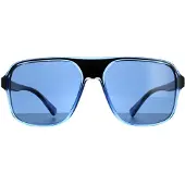 Dolce&Gabbana Square Mens Transparent Blue and Black Dark Blue DG6134 Solglasögon