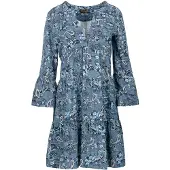 Conquista Indigo Paisley Print A Line Klänning