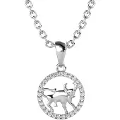 MYC Paris Taurus Zodiac Hängen - Silver och Kristall