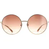 Chopard Rund Dam Glänsande Koppar Guld Brun Gradient SCHF11V