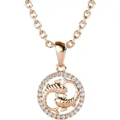MYC Paris Fiskarna Zodiac Hängen - Rose Gold och Crystal