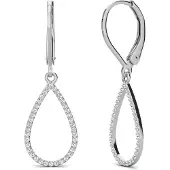MYC Paris Laelia Dangling Hoop örhängen - Silver och kristall
