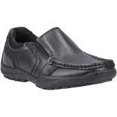 Hush puppies Morgan Läderherrarnas Svarta Loafer