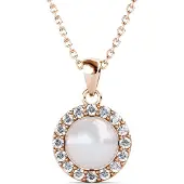 MYC Paris Circlet Pearl Hängen - Rose Gold och Crystal