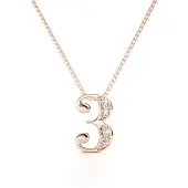 MYC Paris Nummer 3 Hängen - Rose Gold och Crystal