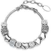 MYC Paris Strålande berlockarmband - Silver och Kristall