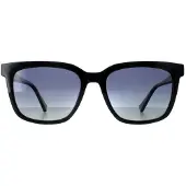 GUESS Square Mens Shiny Black Smoke Polarized GU00050