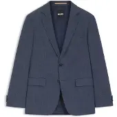BOSS Slim-fit blazer in patterned stretch wool
