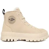 Palladium Stövlett med snörning 'Pallashock' ljusbeige / svart