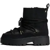 Tommy Hilfiger Leather TH Monogram Cleat Snow Boots