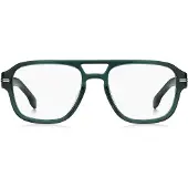 BOSS Green-acetate optical frames with double bridge