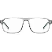 HUGO Transparent-acetate optical frames with green trims