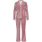 LASCANA Pyjamas röd / vinröd / vit
