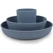 Filibabba Middagsset - Silikon - 3 Delar - Powder Blue - - One Size - Middagsset