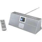Soundmaster Internet-bordsradio IR3300SI Internet, DAB+, FM DLNA-kompatibel, Högtalartelefon, inkl. fjärrkontroll, Spotify-connect, Väckningsfunktion Silver
