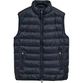 Gant för män. 7006299 Lättviktsdunjacka marinblå (M), Casual, Klassisk, Ärmlös / Hängselbyxor, Återvunnen polyester, Hållbar, Marino