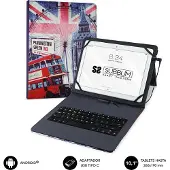 Subblim Väska till Läsplatta och Tangentbord Subblim England Qwerty Spanska