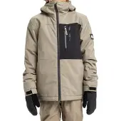 Quiksilver - Skidjackor barn - Side Hit Solid Youth Jacket Fallen Rock för Unisex - Barnstorlek 10 år - Beige