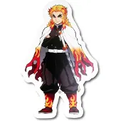 Madcow Demon Slayer Rengoku-lampa 40 Cm