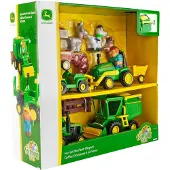Tomy John Deere Fun on the Farm Lekset - Inkluderar John Deere traktorleksaker Lantdjursleksaker Vagn och st?ngsel - G?rdsleksaker f?r barn - Leksaker