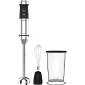Cecotec Power TitanBlack 1500 XL Cream, Stavmixer, 0,8 l, Iskrossning, 1500 W, Svart, Silver