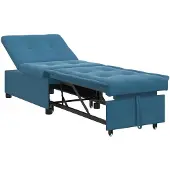 vidaXL Soffsäng Blå 194 x 67 x 82 cm Sammet