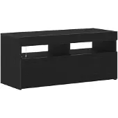 vidaXL TV-skåp Svart Ek 90 x 35 x 40 cm Konstruerat trä