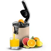 Cecotec Xqueeze RetroJuice 600, Långsam juicepress, Beige, Svart, Rostfritt stål, 1 styck, Kina, Rostfritt stål, 600 W