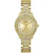 GUESS Analog klocka guld / svart / transparent