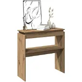 vidaXL Konsolbord artisan ek 102x30x80 cm konstruerat trä