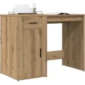 vidaXL Skrivbord artisan ek 100x49x75 cm konstruerat trä
