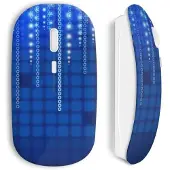 CAPACHEAP Souris Sans Fil Blue pixel style