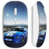 MANIACASE Souris Sans Fil Blue Mustang Voiture