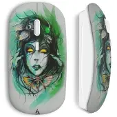 CAPACHEAP Souris Sans Fil Design Angel Paint vert