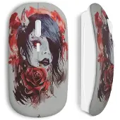 MANIACASE Souris Sans Fil Design Angel Paint rouge