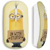 MANIACASE Souris Sans Fil Minion I Am With Stupid