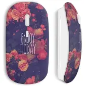 CAPACHEAP Souris Sans Fil Enjoy Today Flowers