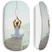 CAPACHEAP Souris sans fil yoga face à la mer