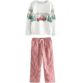 Next Pyjamas ecru / gran / ljusgrön / röd