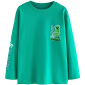 Next T-shirt smaragd / neongrön / svart / vit