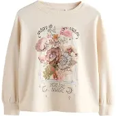Next T-shirt ecru / oliv / rosa / svart