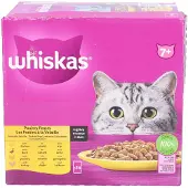 Whiskas 7+ Poultry Selection i sås våtfoder katt multipack (påsar 85 g)