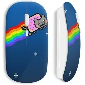 CAPACHEAP Souris Sans Fil Crazy Cat Web