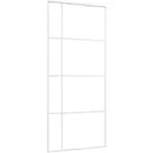 vidaXL Skjutdörr frostat ESG-glas och aluminium 90x205 cm vit